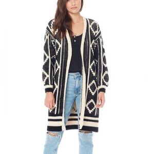 Saltwater Luxe Knit Chenille Chunky Hawthorne Sweater Open Cardigan Sz Small